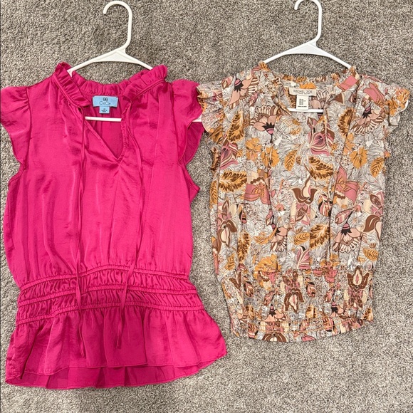 Pink Ruffled office blouses - Picture 1 of 1